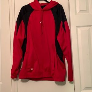 Nike black and red hoodie